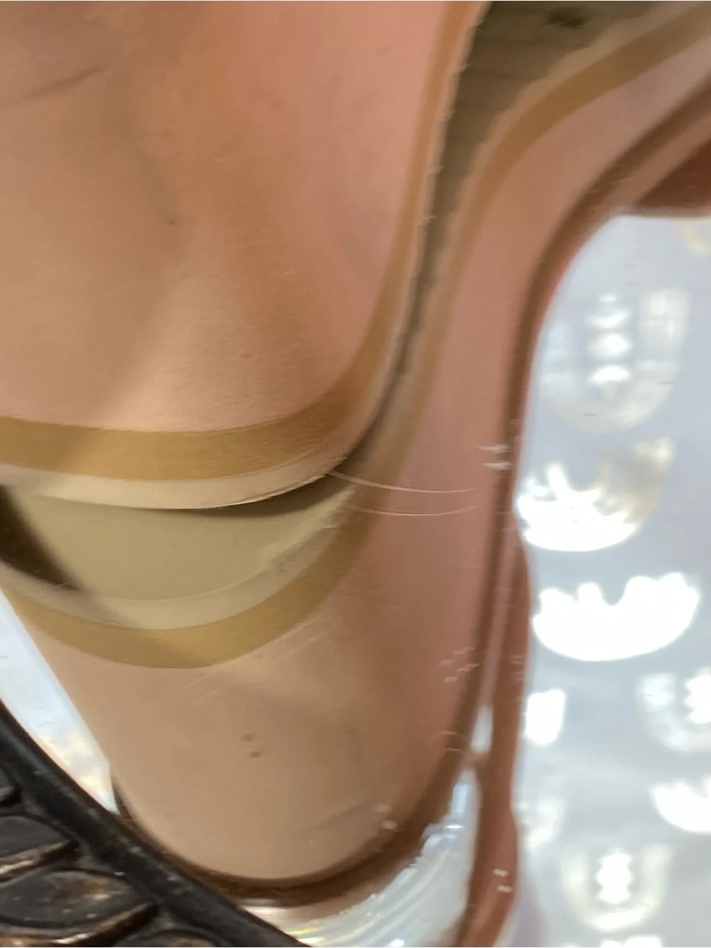 Vince Camuto Nude/Tan Suede Wedge Sandals with Ankle Strap